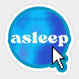 asleep dot com Sticker